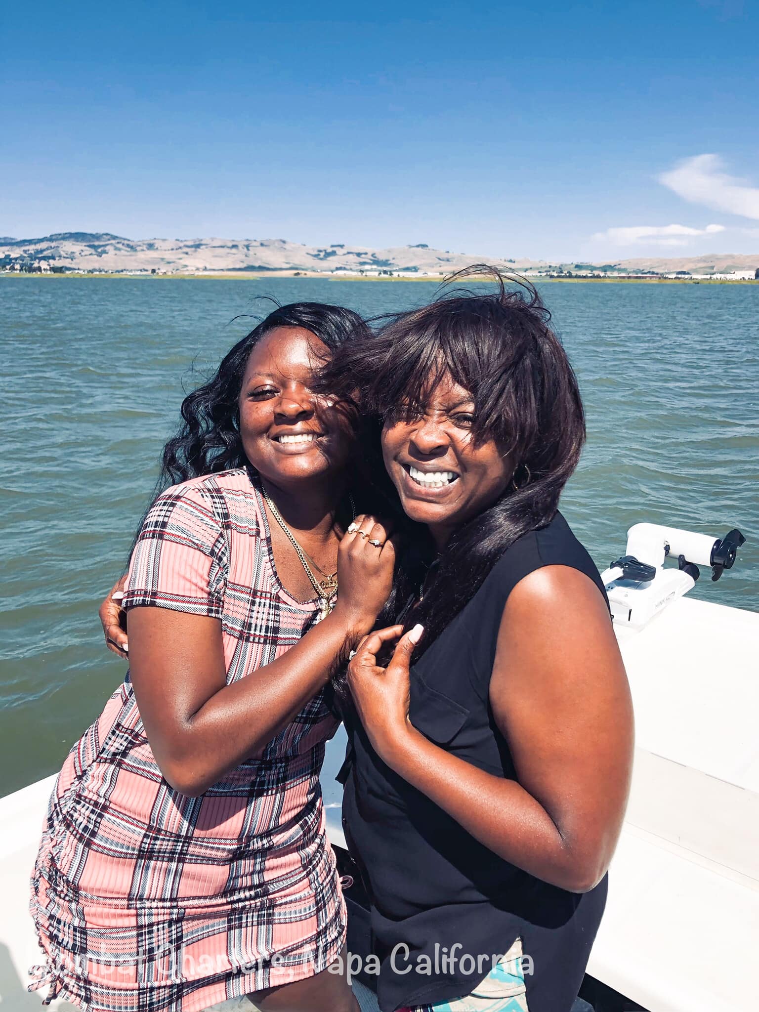 Mother and daughter having quality family time on the Napa River.